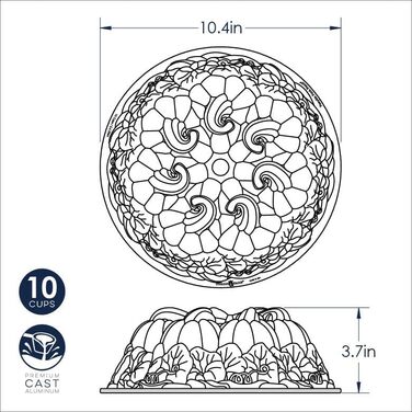 Форма для кексів Nordic Ware Kürbis Patch, 10 Cup