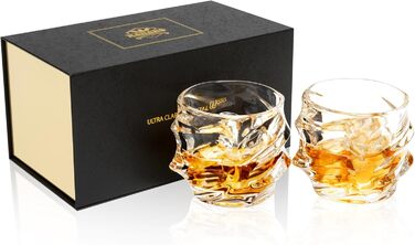 Набір склянок для віскі KANARS (4 шт.), 320 мл, без свинцю, кришталь, преміум-якість, подарунковий набір