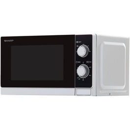 Мікрохвильова піч SHARP R200BKW Solo, 20 л, 800 Вт, 5 рівнів потужності, таймер, авторозморожування, економія енергії, чорний колір
