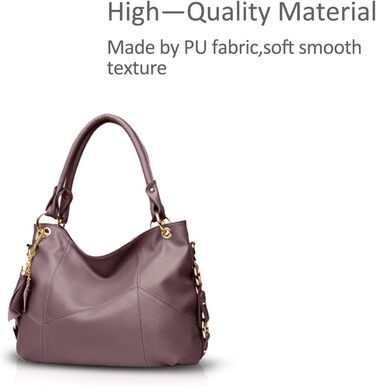 Сумка жіноча NICOLE & DORIS через плече, шкіряна, велика місткість, фіолетова - шопер, дизайнерська сумка з китицею