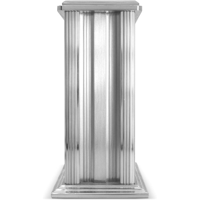 Acctim Hamilton Table Clock, Metal Glass Aluminum, Silver, 13.7 x 15.5 x 6.8