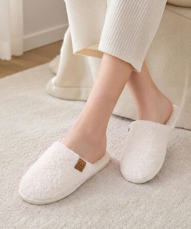 Жіночі м'які капці-тапочки Evshine з ефектом пам'яті (Memory Foam), закриті домашні капці, бежеві, розмір 40/40.5 EU