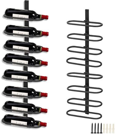 Настінна полиця для вина на 8 пляшок з металу - Weinregal Wand Metall