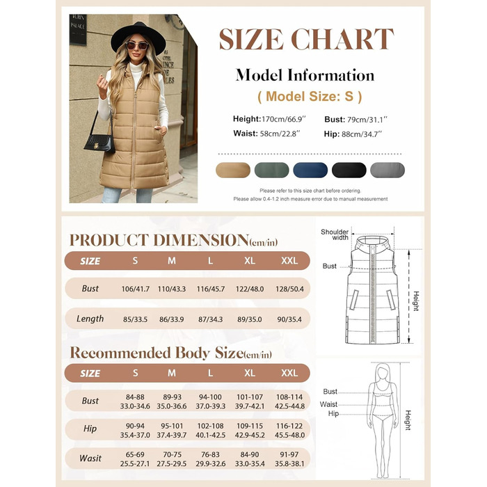 Степова жилетка CTOP Lange з капюшоном: легка, зручна для туризму та повсякденного носіння (Хакі, XXL)