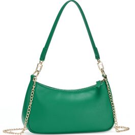 Сумка-клатч WantGor Tote, кросбоді, міні-хобо, екошкіра, темно-зелена - стильна жіноча сумка