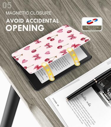 Чохол MoKo для Kindle Paperwhite 12th Gen 2024 та Kindle Colorsoft Signature Edition 2024, PU шкіра, авто-сон/пробудження, сірий ліс (kirschbogen)