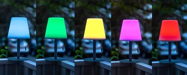 Northpoint LED настільна лампа на акумуляторі: 30 годин роботи, 30 см, тепле біле світло, регулювання яскравості, RGB, вологостійка, перезаряджається