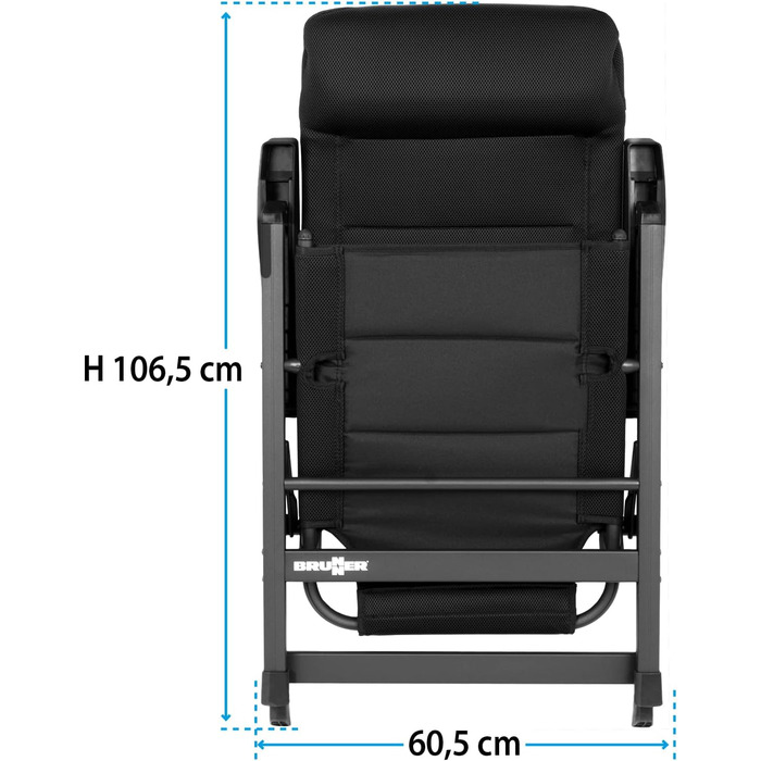 Кемпінговий стілець Brunner Skye 3D Black - чорний