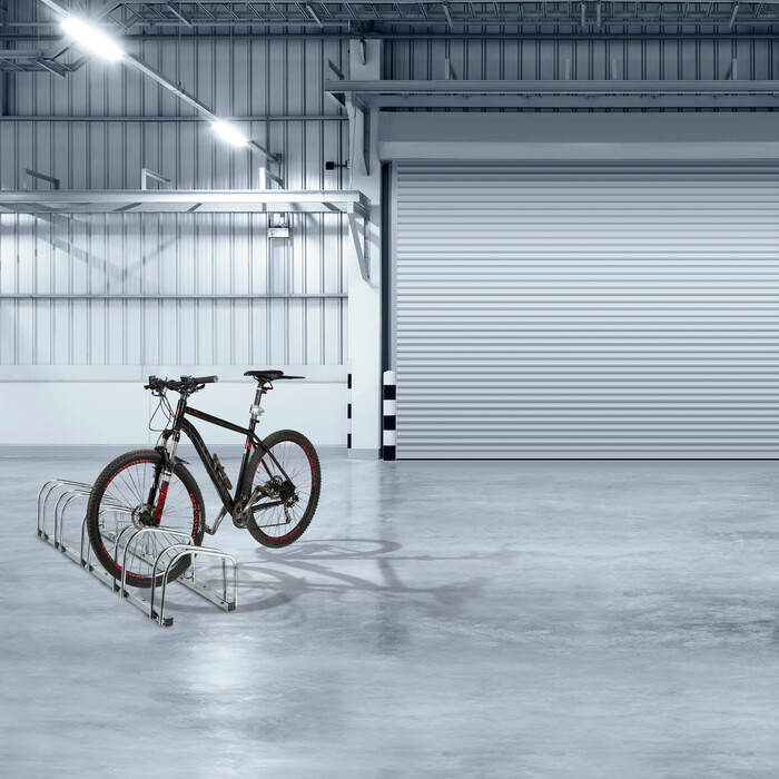 Relaxdays Silver Bike Stand for 5 Bikes