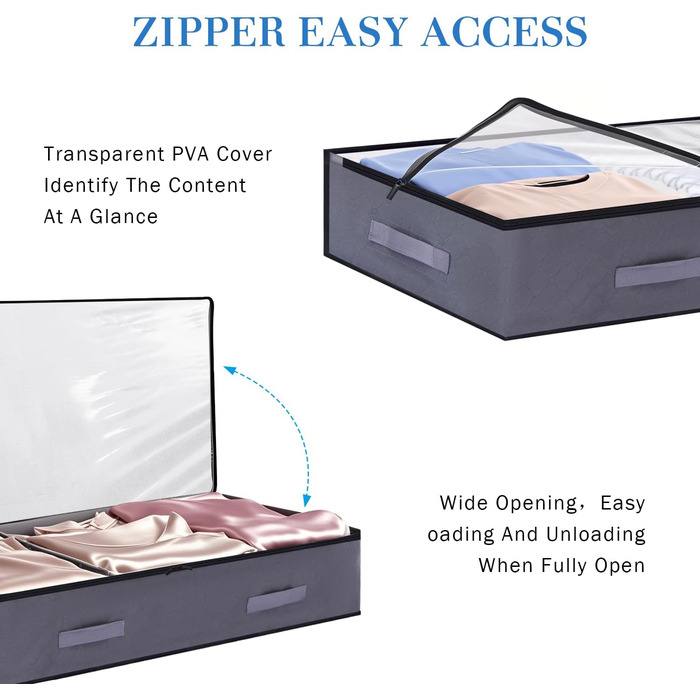 Комод під ліжко, 90л, органайзер для зберігання речей, коробка для білизни, постільної білизни, одягу (сірий)