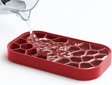 Форма для льоду Lékué Eiswürfelbox, червона, 12x22x8 см