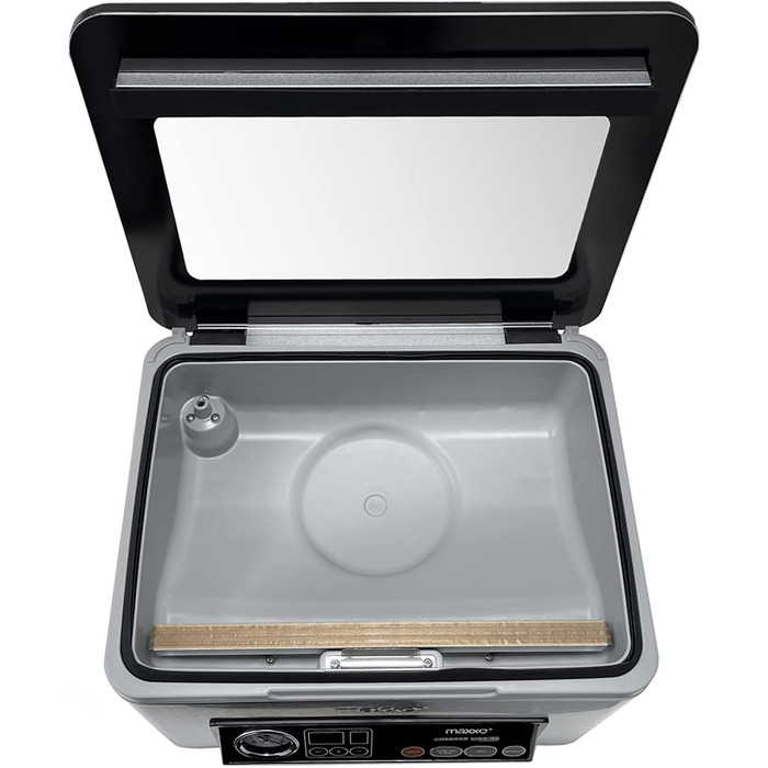 Професійний вакуумний пакувальник Maxxo VM Profi з подвійною зварювальною лінією, 20 л/хв, 900 мбар, для продуктів харчування, з нержавіючої сталі (камерний вакуумний пакувальник VM ChamberLine 40)