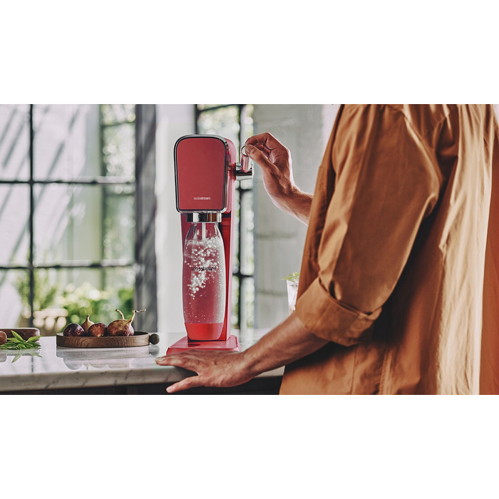 Сифонізатор для води SodaStream Art, червоний, 1 пляшка у комплекті
