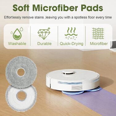 Запчастини для Dreame X30 Ultra / L10s Ultra Gen2 / L10s Pro Ultra Heat / L40 Ultra AE / Mova E30 Ultra: комплект аксесуарів (2 основні щітки, 4 фільтри, 4 ганчірки для миття, 4 бічні щітки, 4 пилозбірники)