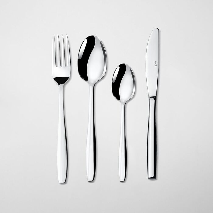 Нержавіюча сталева стололова посуд - набір 24 шт для 6 осіб. Елегантний набір для щоденного використання та особливих випадків. Стійкий до іржі.