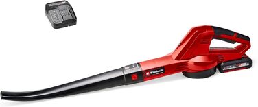 Акумуляторний повітродув Einhell GC-CL 18 Li E Kit, 18В, 210 км/год, регулювання швидкості, м'яка ручка, акумулятор 2,0 А·год і зарядний пристрій, Power X-Change