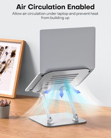 Підставка для ноутбука OMOTON LA11, регульована висота, складна, з вентиляцією, для MacBook Air Pro та ноутбуків 10-17.2