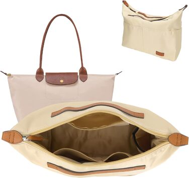 Органайзер-вкладиш для сумки Longchamp GADITIEK, бежевий — органайзер для аксесуарів, підтримує порядок у жіночій сумці
