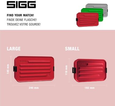 SIGG - Alu Lunchbox Plus - Divided Lunchbox - Award-Winning - Dishwasher Safe & Microwave Safe - Absolutely Leak-Proof - Featherlight - BPA-Free