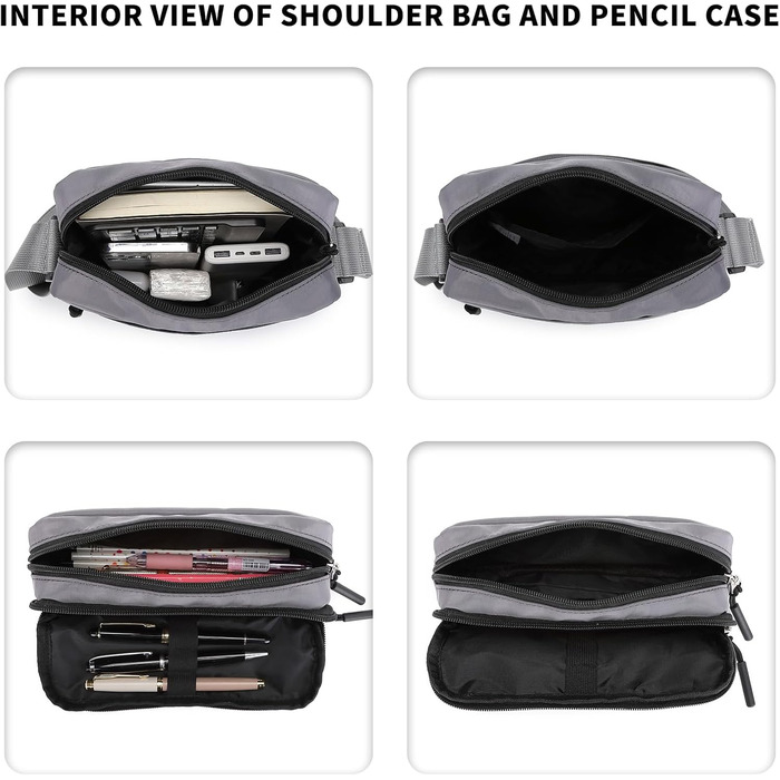 KONO Набір шкільних рюкзаків 3-в-1: рюкзак, сумка через плече, пенал. Для ноутбука 15.6