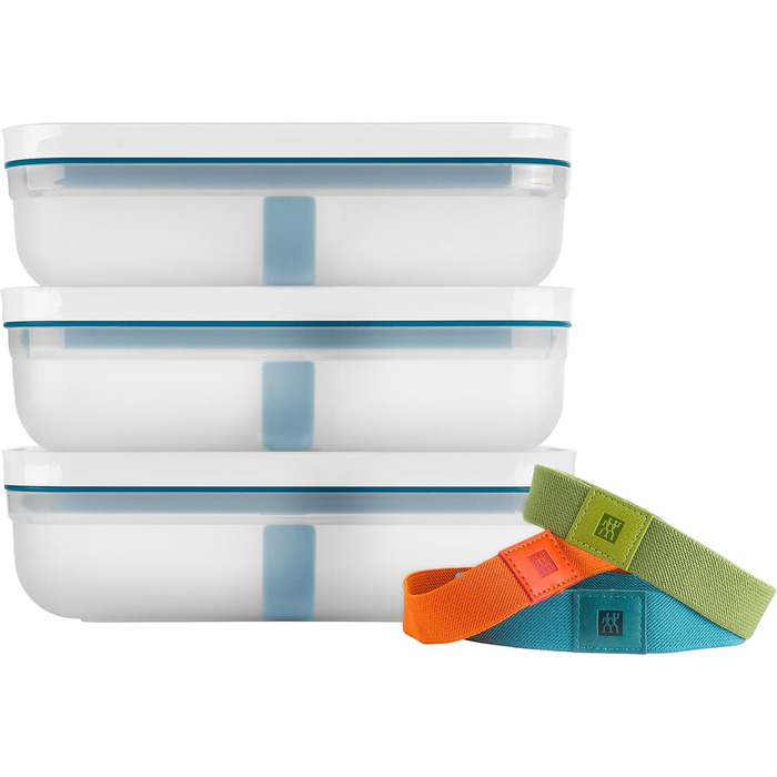 ZWILLING Fresh & Save Vacuum Lunchbox Set, Size L, 3-Piece, Plastic, La Mer