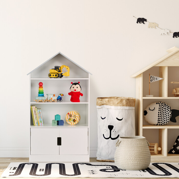 Relaxdays Children's Shelf, House Shape