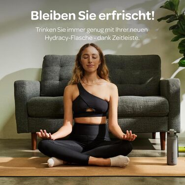 Пляшка для води Hydracy з соломинкою та міткою часу 2л - Сріблясто-сіра - BPA-free, спортивна, герметична, без конденсату