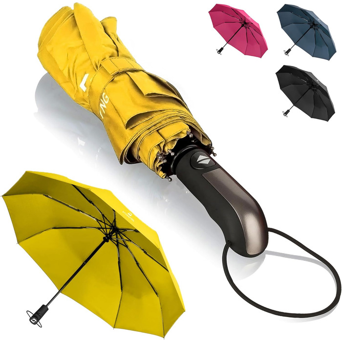 Стійкий до вітру парасолька STYNGARD TRONDHEIM (жовтий) - автоматичний, з тефлоновим покриттям, до 140 км/год