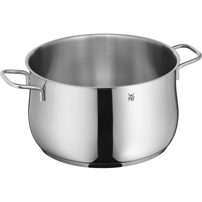 Каструля WMF Diadem Plus 24 см з кришкою, 4,5 л, нержавіюча сталь, для індукції, без покриття, макарони