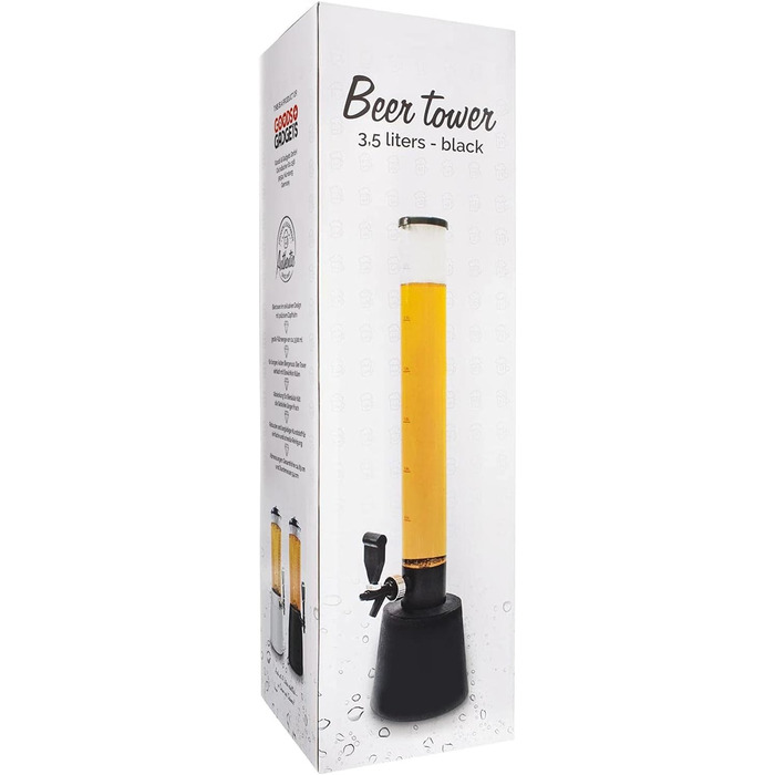 XXL Drinks Column Beer Column Beer Tower Party Beer Dispensing Column with Tap (3.5 Liters)