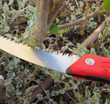 Складана садова пилка TABOR TOOLS TTS25E з вигнутим лезом для обрізки дерев, садових робіт, полювання, туризму, кемпінгу