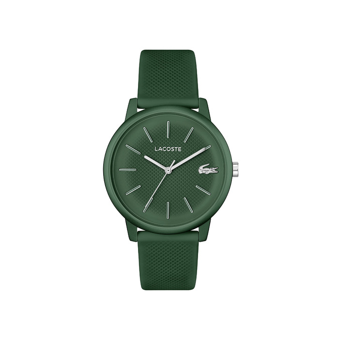 Годинник чоловічий Lacoste 12.12 Move Analog кварцовий з силіконовим ремінцем (Хакі)