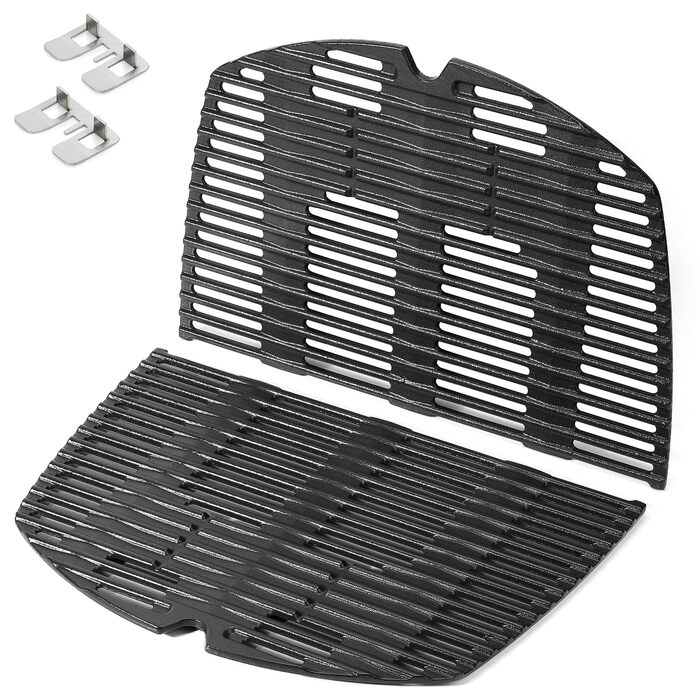 Решітка для гриля Weber Q300, Q320, Q3000, Q3100, Q3200 Onlyfire - чавун, заміна 7646 (2 шт.)