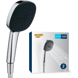 Набір душової лійки та шлангу GROHE Vitalio 110, хром, 1,5м, 14л/хв, 2 струмені