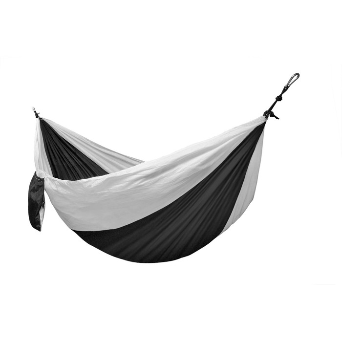 Гамак Kronenburg Ultraleichte (Парашутна тканина) 275x140 см, 595г, до 300 кг, з карабінами та мотузками - Синій/Світло-синій