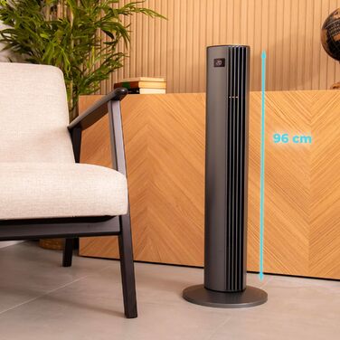 Турбовентилятор Cecotec EnergySilence 9090 Skyline, 76 см, білий, з пультом керування та дисплеєм