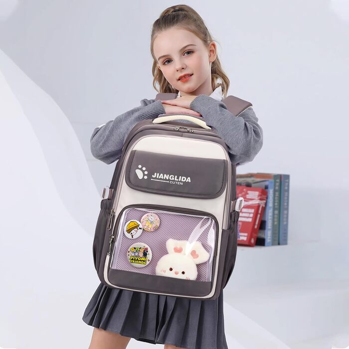 Дитячий рюкзак KESUDE для школи: зручний, легкий, 35L (фіолетовий)