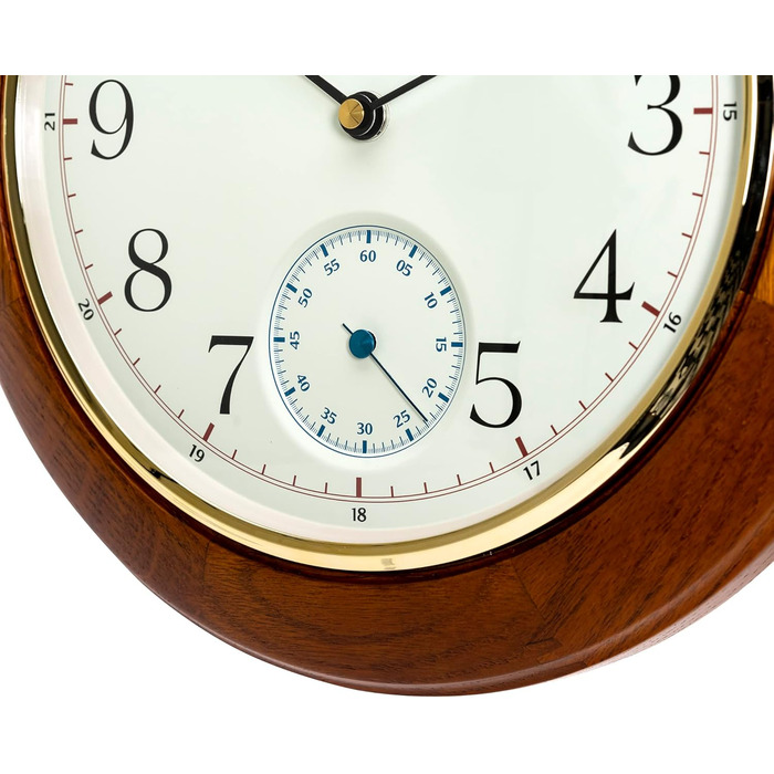 Seiko Wall Clock Brown Wood (Oak) Sweeping Second QXA432B