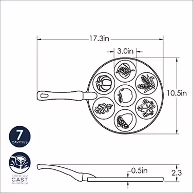 Nordic Ware Holiday Aluminum Pancake Pan 26.7 cm (Autumn Leaves Pancake)