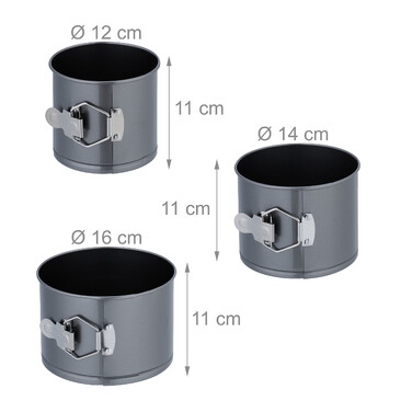 Relaxdays Springform Set with 5 Sizes