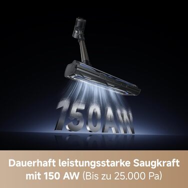 Mova Sense: Бездротовий акумуляторний пилосос з тривалою роботою (97 хв), для килимів, твердих поверхонь та шерсті тварин (S2)