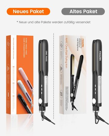 Випрямляч для волосся з титановими пластинами, іонізація, швидкий нагрів 20s, LCD-дисплей, універсальна напруга, 2-в-1 (Noir)