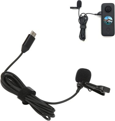 Мікрофон-лавал'єр Goshyda з Type-C, HiFi звук, шумозаглушення, для Insta360 ONE X2 та смартфонів з USB-C