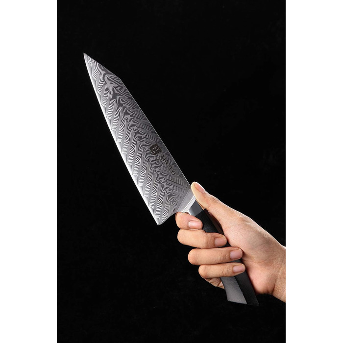 XINZUO ніж кухарський Дамаск 21.5см, Kiritsuke Gyuto, професійний, сталь G10, магнітний чохол, серія Feng