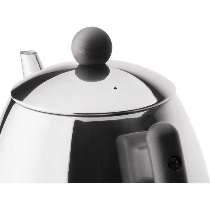 Bredemeijer Classic double-walled stainless steel teapot, 1.2 Liter, black handle