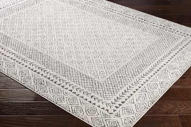 Surya Bahar Rug Bedroom, Living Room, Dining Room, Hallway - Modern Boho Geometric Pattern - Soft Scandinavian Living Room Rug Oriental - Carpet 160x220cm Large Beige Beige and Anthracite 160 x 220 cm (Rectangular)