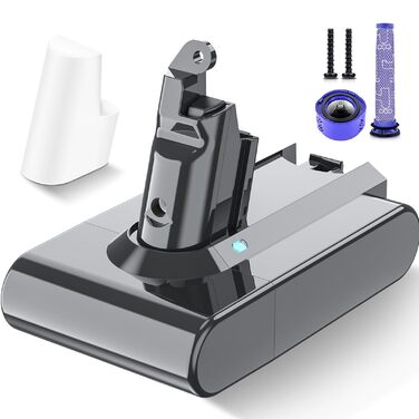 Акумулятор 21.6V 4.6Ah для пилососів Dyson V6 DC62 (замінник) + 2 фільтри + кришка + 2 шурупи