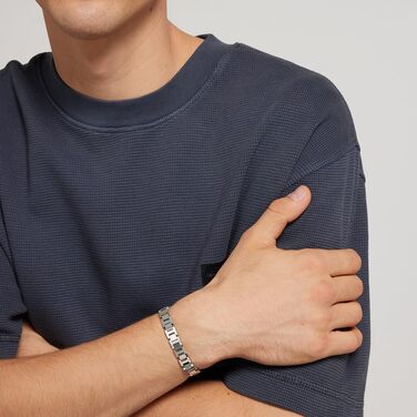 Браслет Calvin Klein NETWORK чоловічий сріблястий з застібкою-кнебелем, сталь
