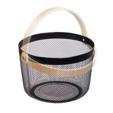 Relaxdays Round Wire Basket with Handles