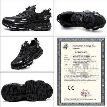 Черевики робочі чоловічі та жіночі S3 Explorer 3.0. Легкі, дихаючі, зі сталевим підноском. Розмір 48 EU, колір чорний